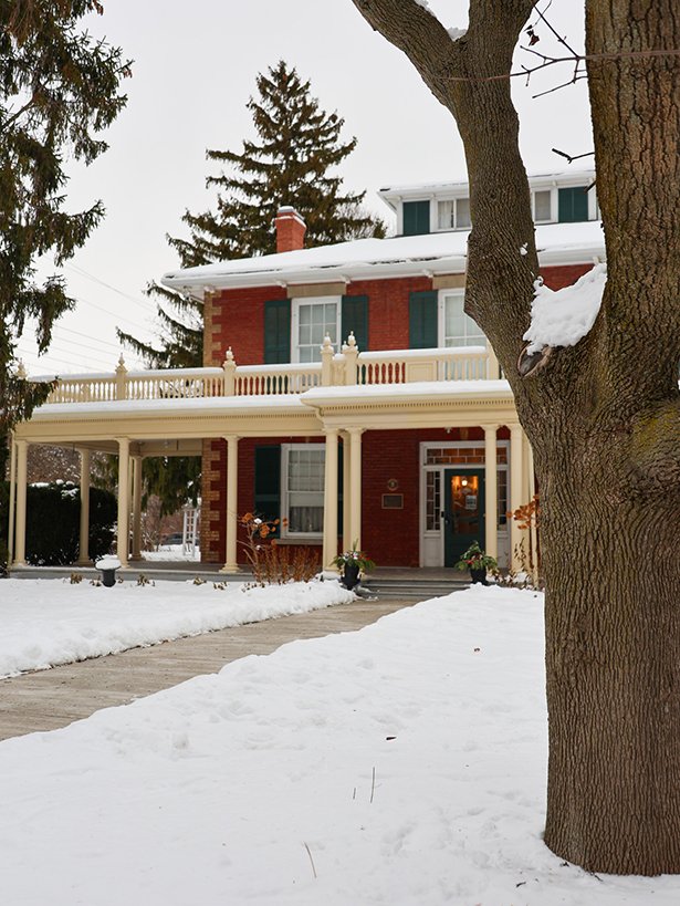 Front view of Waverley place, including many restored features.