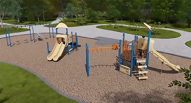 Artist rendering of Rosswell Park playground Artist rendering of Rosswell Park playground