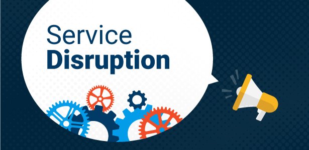 Service disruption banner