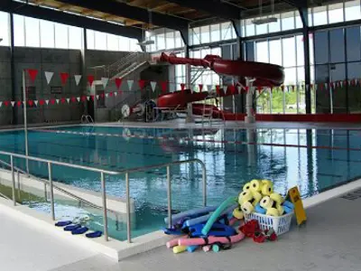 Main pool and slide at Diane Hamre Recreation Complex