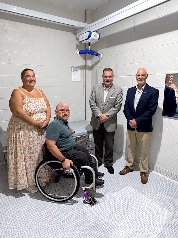 Mayor Adrian Foster is joined by Todd McCarthy, MPP for Durham and members of Clarington’s Accessibility Advisory Committee.