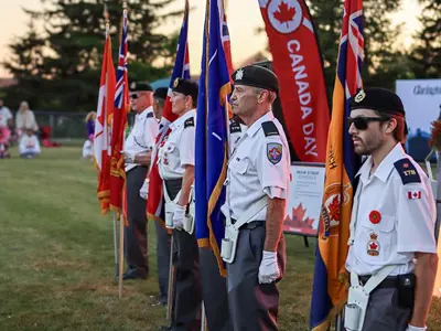 The colour party from Canadian Legion Branch 178