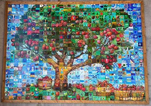Photo above: Clarington’s mosaic mural on display at Town Hall