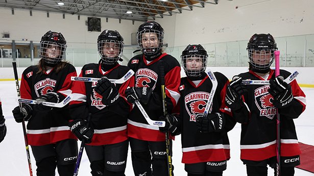 The team were presented with Clarington’s Most Valuable Player mini-sticks as the next generation of sports stars