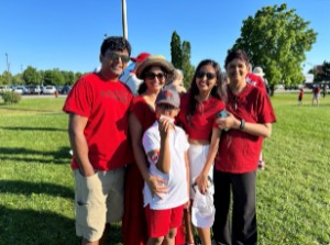 A family at last year's Canada Day celebration at the Garnet B. Rickard Recreation Complex