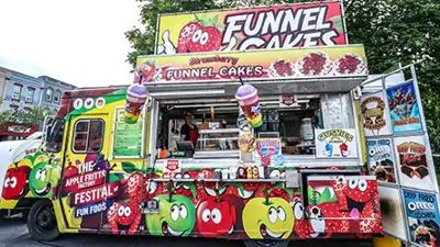 Colourful food truck