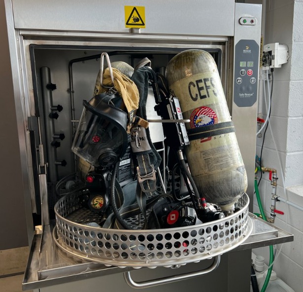 Industrial gear washer.