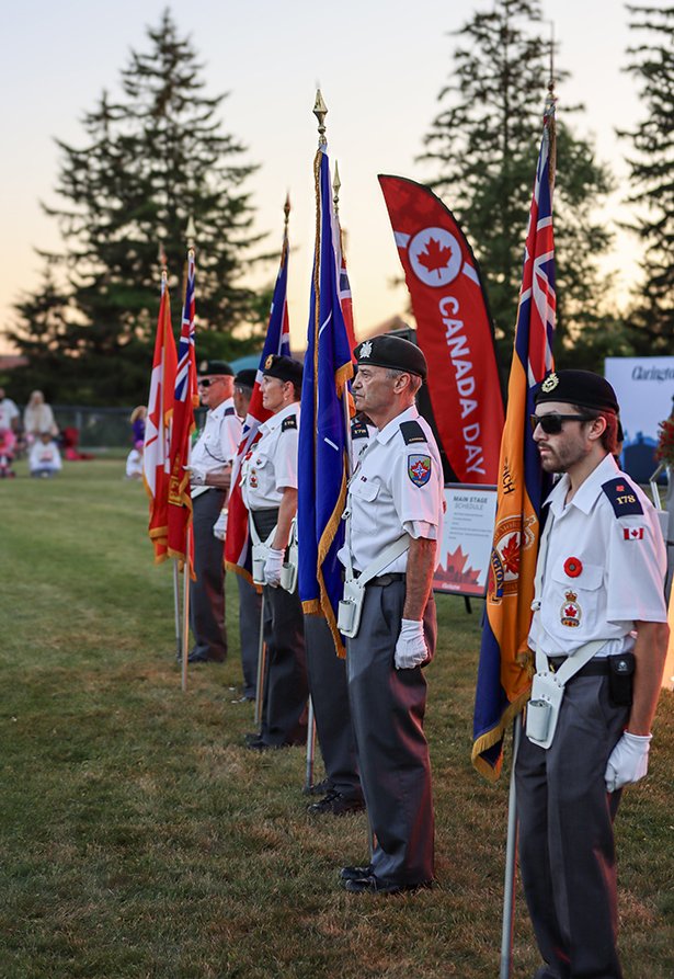 The colour party from Canadian Legion Branch 178