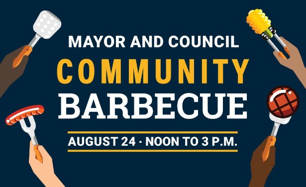 Mayor and Council Barbecue - August 24 from Noon to 3 p.m.