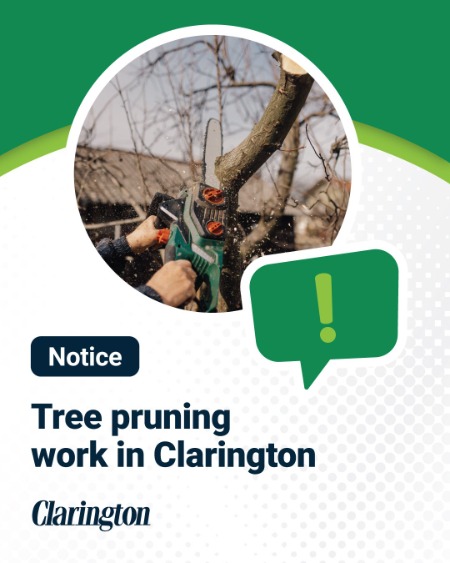 Graphic: Notice tree pruning work in Clarington.